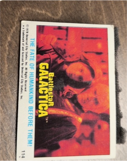 1978 Topps Battlestar Galactica #114 The Fate of Humankind Before Them! — front
