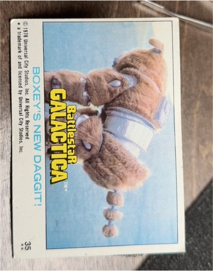 1978 Topps Battlestar Galactica #35 Boxey's New Daggit — front