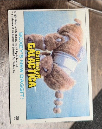 1978 Topps Battlestar Galactica #35 Boxey's New Daggit! — front