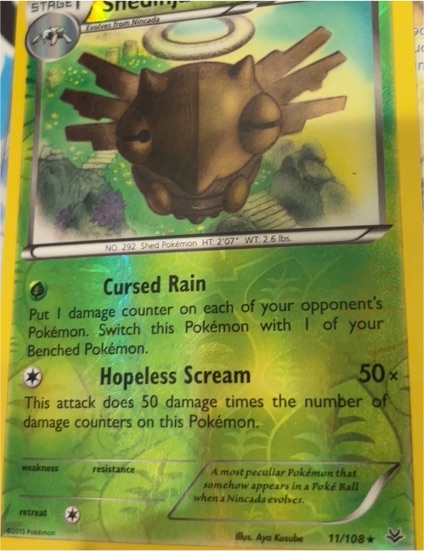 2015 Pokémon XY Roaring Skies #11 Shedinja — front