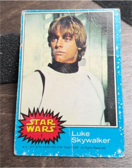 1977 Topps Star Wars Blue Series 1 #1 Luke Skywalker — front