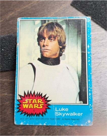 1977 Topps Star Wars Blue Series 1 #1 Luke Skywalker — front
