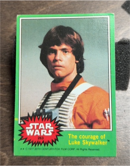 1977 Topps Star Wars #263 The Courage of Luke Skywalker — front