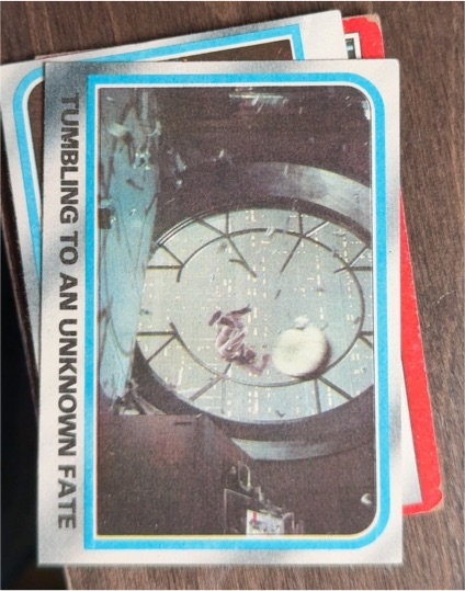 1980 Topps Star Wars Empire Strikes Back Series 2 #222 Tumbling to Unknown Fate — front