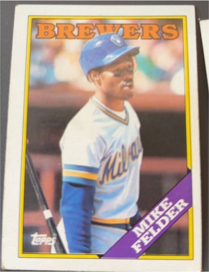 1988 Topps #718 Mike Felder Milwaukee Brewers — front