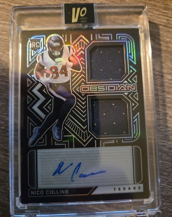 2021 Panini Obsidian Rookie Jersey Ink #RJI-NC Nico Collins — front