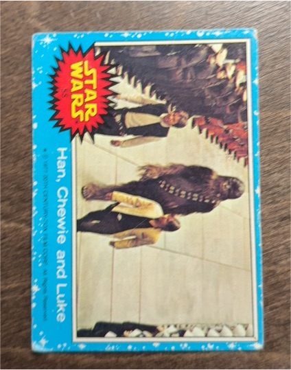 1977 Topps Star Wars #55 Han, Chewie and Luke — front