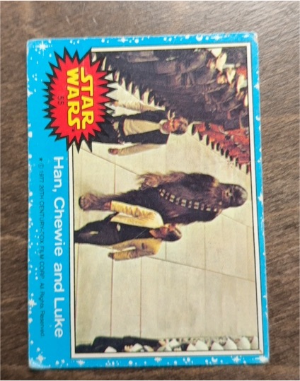 1977 Topps Star Wars Series 1 #55 Han, Chewie and Luke — front