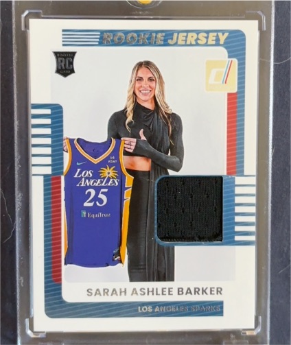 2025 Panini Donruss WNBA #13 Sarah Ashlee Barker Rookie Jersey Patch — front