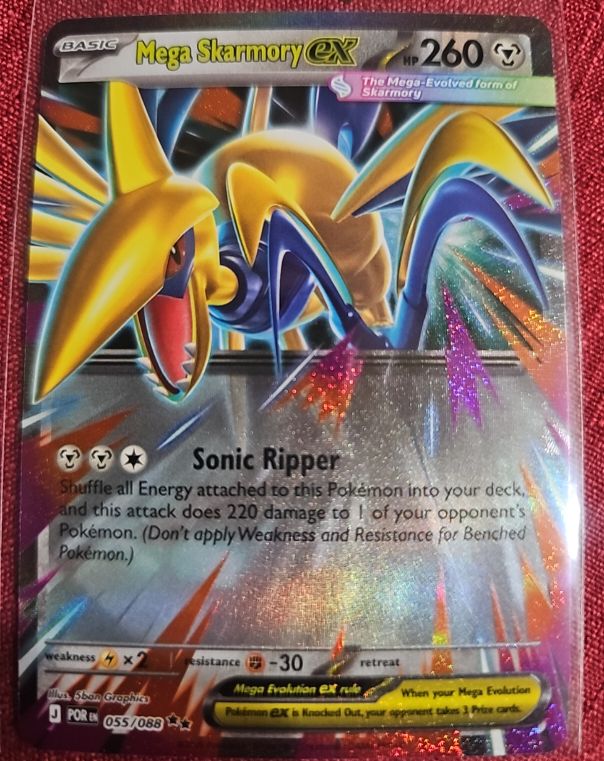 Pokemon TCG Perfect Order Mega Skarmory ex 055/088 Double Rare — front