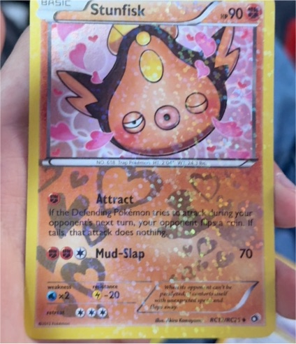 2017 Pokémon Legendary Treasures RC12 Stunfisk Radiant Collection — front