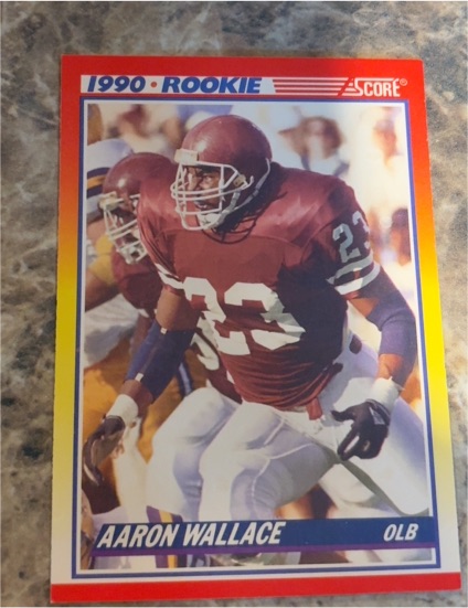 1990 Score #620 Aaron Wallace Rookie Card — front