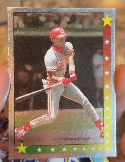 1990 Topps Super Star Stickers #149 Eric Davis — front