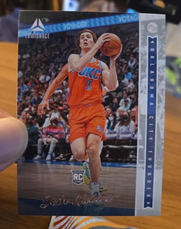 2021-22 Panini Chronicles Luminance #247 Josh Giddey RC Oklahoma City Thunder — front