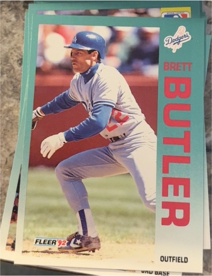 1992 Fleer #448 Brett Butler — front