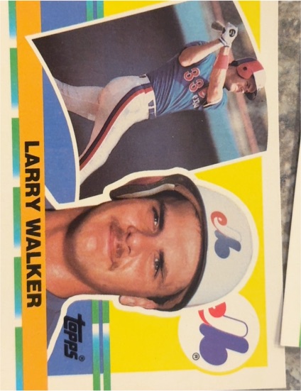 1990 Topps Big #296 Larry Walker — front