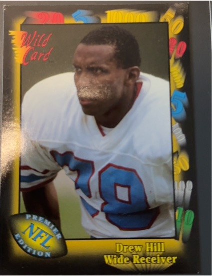 1991 Wild Card #17 Drew Hill — front
