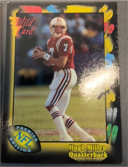 1991 Wild Card #121 Hugh Millen — front