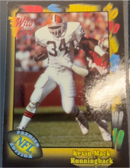 1991 Wild Card #55 Kevin Mack Cleveland Browns — front