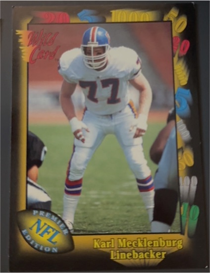 1991 Wild Card #30 Karl Mecklenburg — front