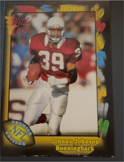 1991 Wild Card #74 Johnny Johnson Phoenix Cardinals — front