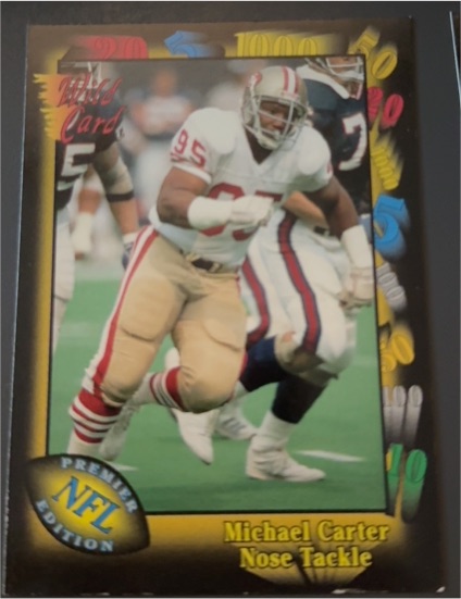 1991 Wild Card #101 Michael Carter San Francisco 49ers — front