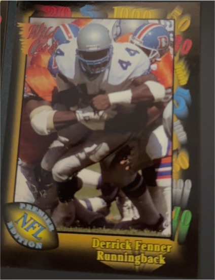 1991 Wild Card #28 Derrick Fenner — front