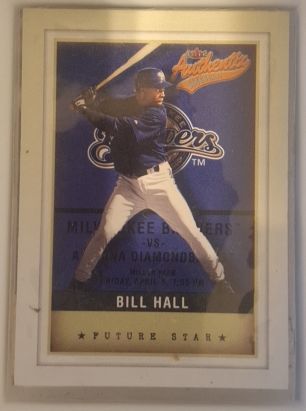 2002 Fleer Authentix #141 Bill Hall — front