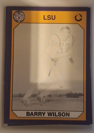 1990 Collegiate Collection LSU Tigers #102 Barry Wilson — front