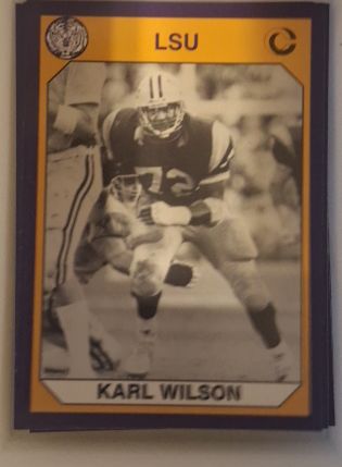 1990 Collegiate Collection LSU Tigers #31 Karl Wilson — front