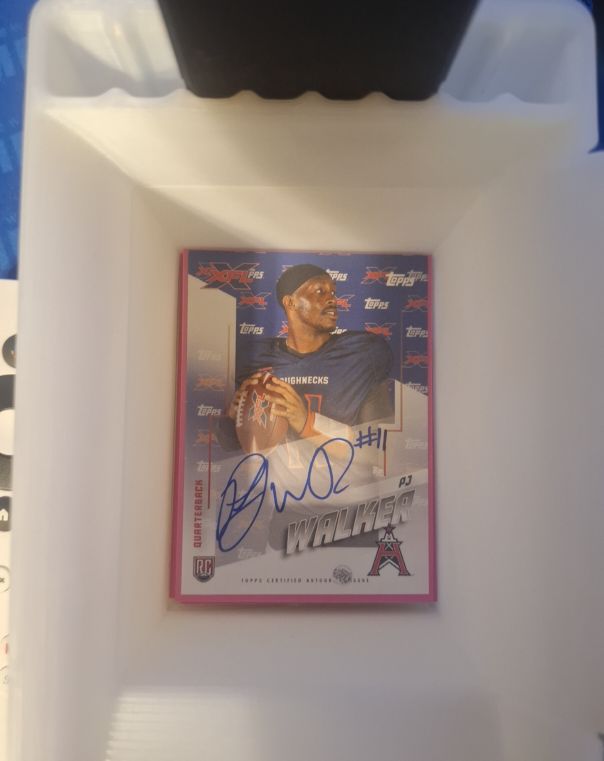 2020 Topps XFL #AU-PW P.J. Walker — front