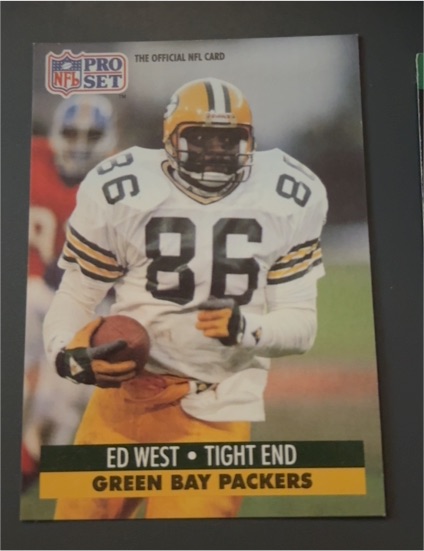 1991 Pro Set #513 Ed West Green Bay Packers — front