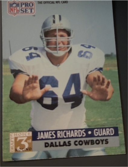 1991 Pro Set #793 James Richards Dallas Cowboys — front