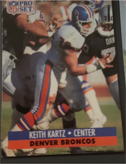 1991 Pro Set #491 Keith Kartz Denver Broncos — front