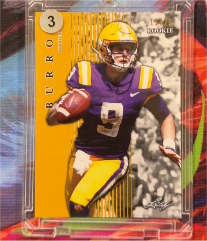 2020 Leaf #3 Joe Burrow Rookie — front
