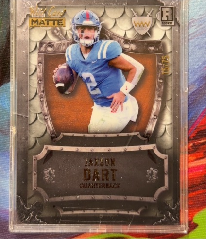 2025 Wild Card Matte Weekend Warrior #WW-JD Jaxson Dart Rookie — front