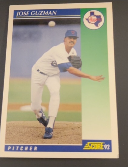 1992 Score #502 Jose Guzman — front