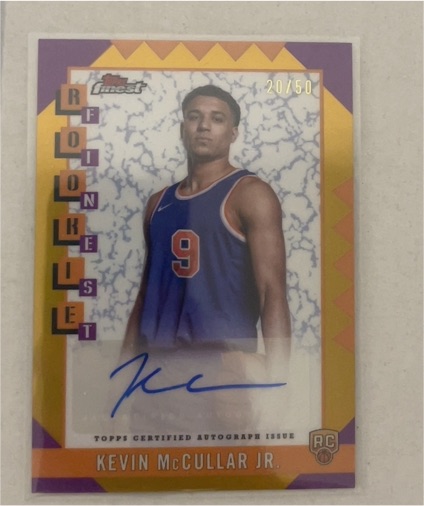 2024-25 Topps Finest #RFA-KM Kevin McCullar Jr. Rookie Finest Autograph — front