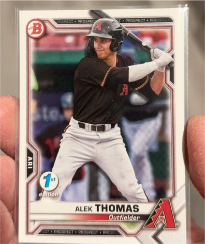 2021 Bowman 1st Edition #BFE-31 Alek Thomas — front