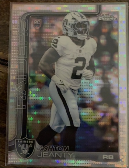 2025 Topps Chrome #322 Ashton Jeanty Pulsar Refractor Rookie — front