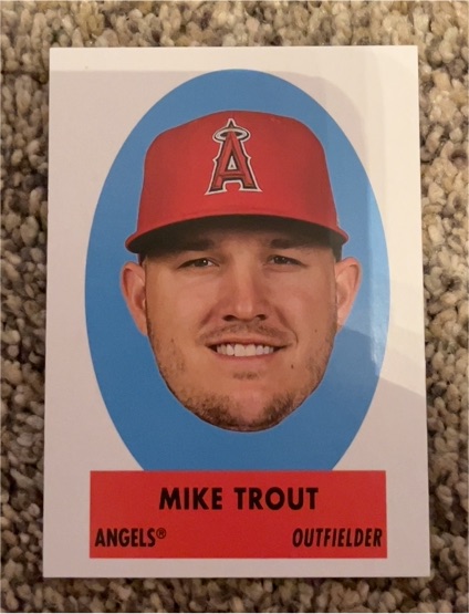 2021 Topps Archives 1963 Peel-Off #69PO-1 Mike Trout — front