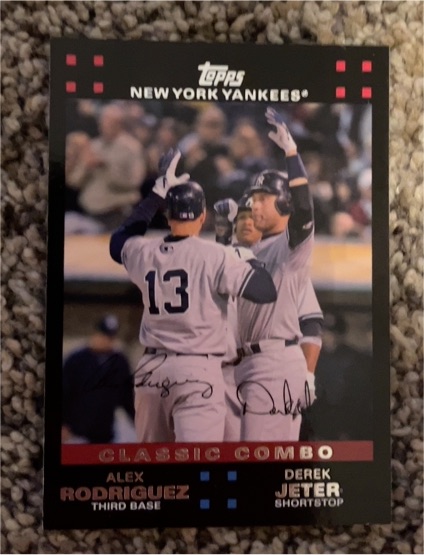 2007 Topps #657 Classic Combo Alex Rodriguez & Derek Jeter — front