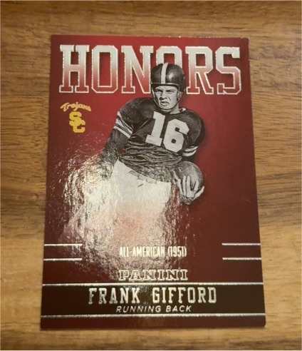 2015 Panini USC Trojans - Honors Frank Gifford #FG-USC — front