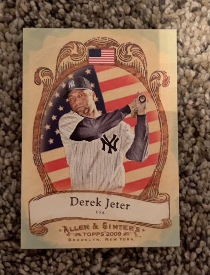 2009 Topps Allen & Ginter's #NP58 Derek Jeter National Pride — front