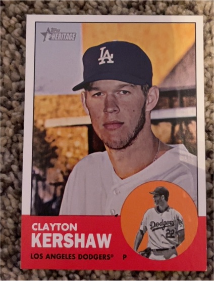 2012 Topps Heritage #210 Clayton Kershaw — front