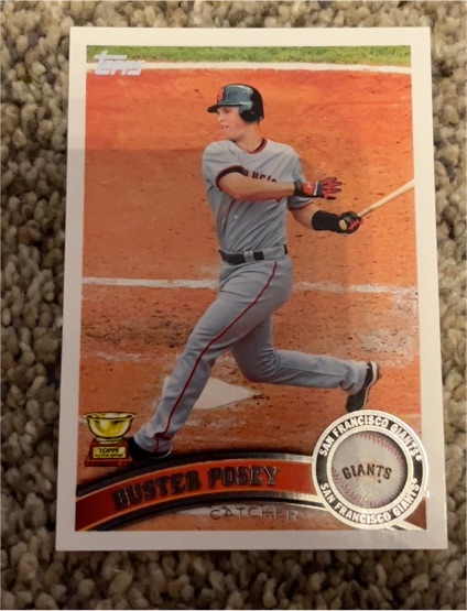 2011 Topps #198 Buster Posey Rookie Cup — front