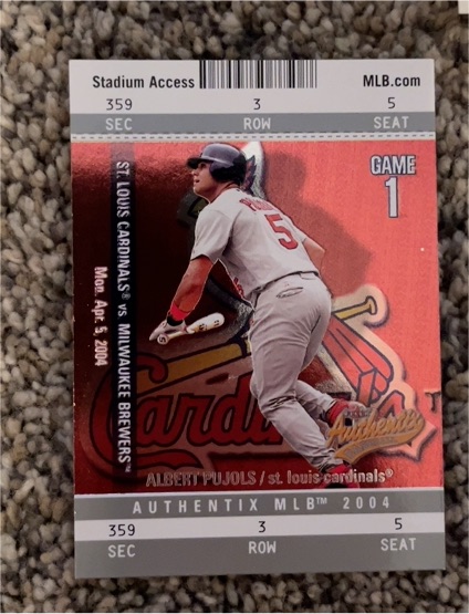 2004 Fleer Authentix #1 Albert Pujols — front