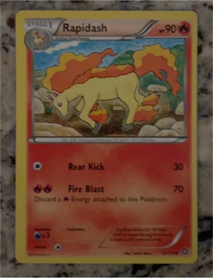 2016 Pokémon TCG Steam Siege #17 Rapidash — front