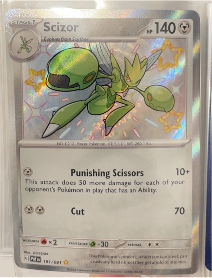2024 Pokémon SV: Paldean Fates #191/091 Scizor — front