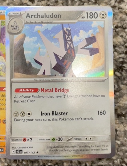 2024 Pokémon Stellar Crown #107 Archaludon — front